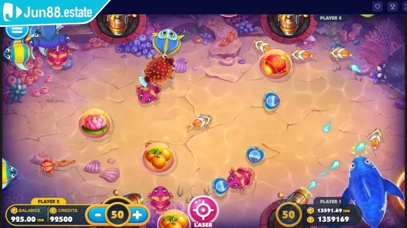 Hệ thống vũ khí Bắn cá boss JUN88 đa dạng