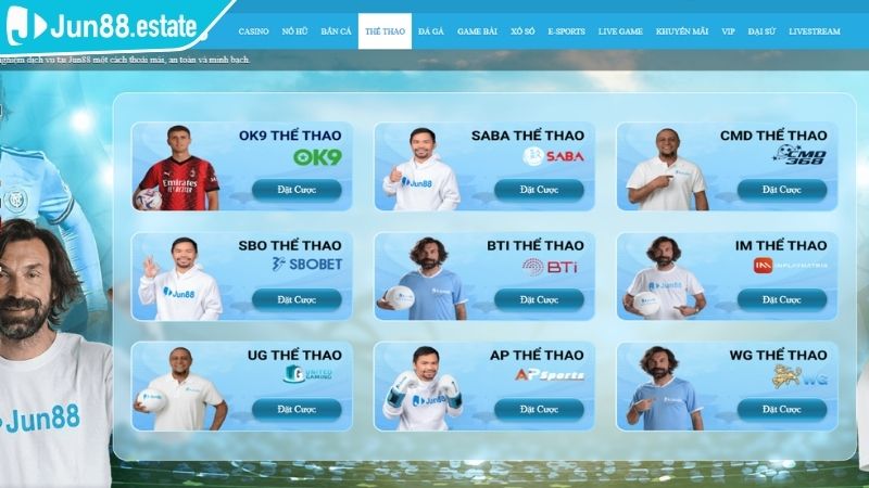 Thể Thao SBO JUN88 Với Trải Nghiệm Cá Độ Chuyên Nghiệp 1 Khái quát nhà cung cấp cược Thể Thao SBO JUN88